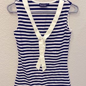 Voodoo Vixen - sleeveless nautical stripped top